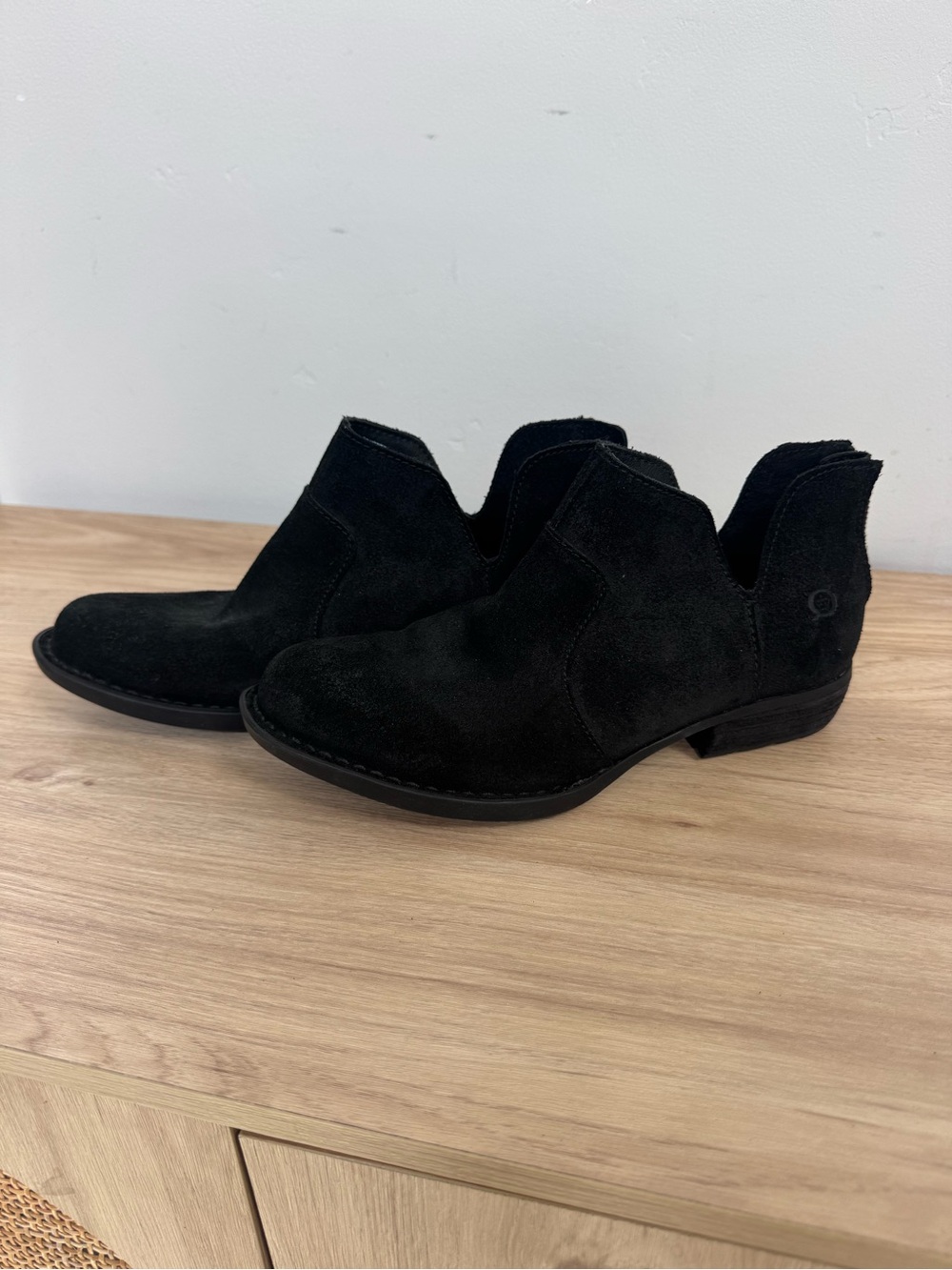 Born Black Suede Ankle Boots